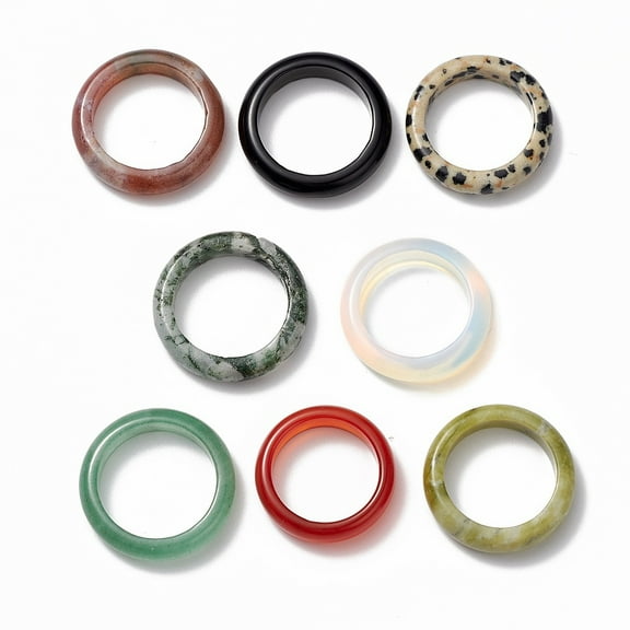Natural & Gemstone Rings Wide Band Rings US Size 6 1/4~US Size 11 3/4(16.7~21.1mm)