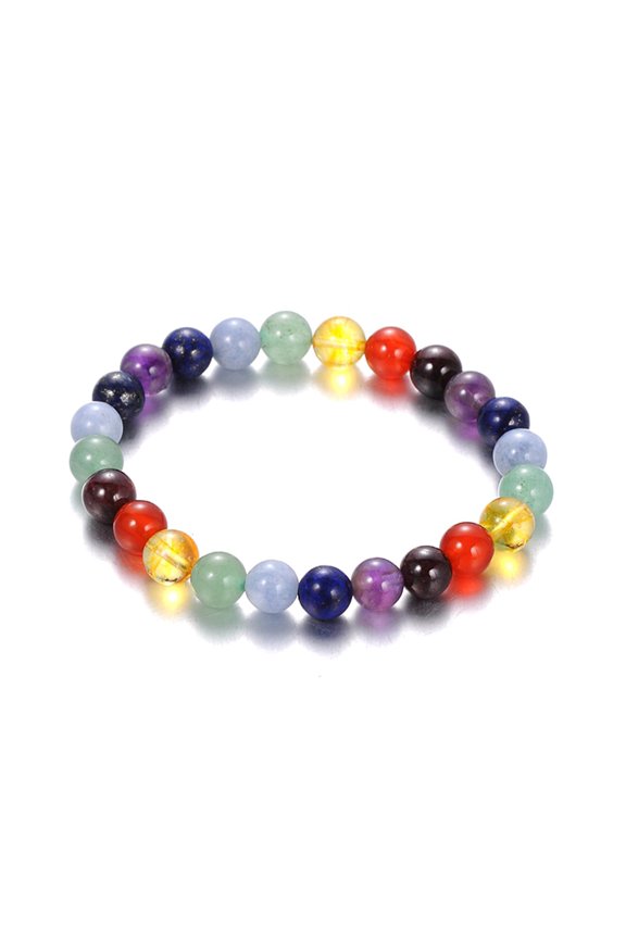 Natural Gemstone Stretch Bracelets Colorful 63mm Diy