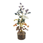 Natural Gemstone Tree Of Life Chakra Healing Stone Positive Energy Gift Geode Reiki Decor