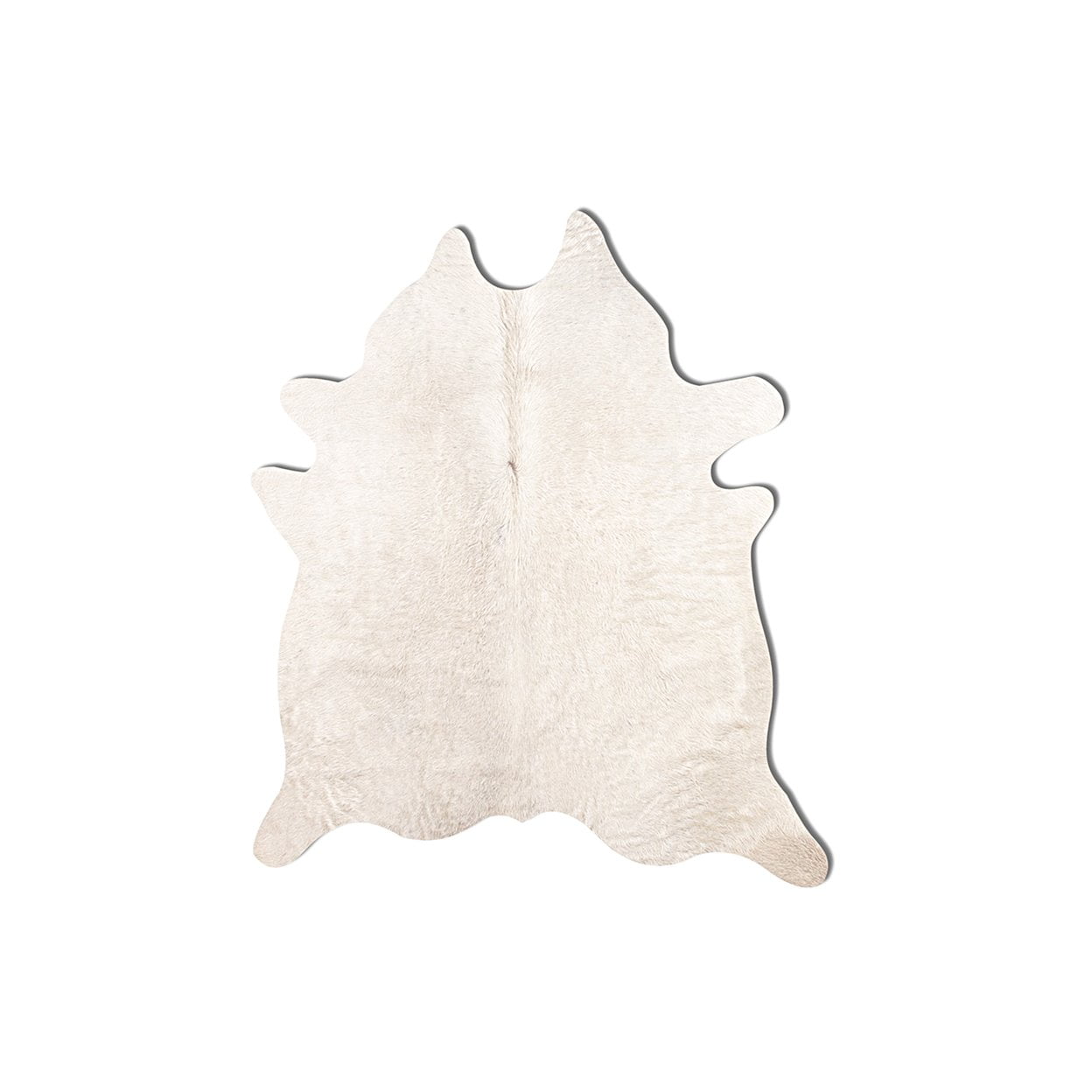 Off-White Handmade Genuine Cowhide Specialty Area Rug 6' x 7'