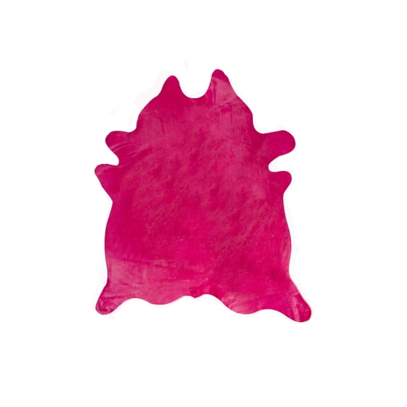 Natural Geneva Cowhide Rug | Fuchsia | 6'x7'