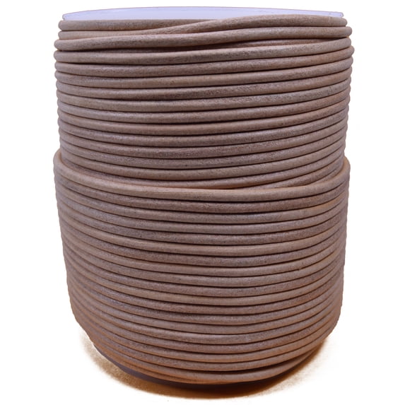 Natural Genuine Leather Round Cord - 3mm X 100m