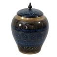 thumbnail image 1 of Natural Geo Blue/Gold 8" Rosewood Jar, 1 of 4