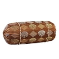 thumbnail image 1 of Natural Geo Brown/Gold Gao Takiya Bolster Pillow (Set of 2), 1 of 4
