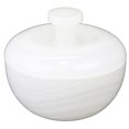 thumbnail image 1 of Natural Geo Hand-Crafted Marble 5" Jar with Lid in White, 1 of 3