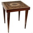 thumbnail image 1 of Natural Geo Handcarved Square Rosewood Decorative Accent Table, 1 of 4