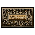 thumbnail image 1 of Natural Geo Island Paisley Welcome Black/Beige Coir Doormat, 20"x31", 1 of 1