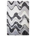 thumbnail image 1 of Natural Geo Jasmine 4'11" x 7'5" Modern Wavy Abstract Gray/Black Area Rug, 1 of 6