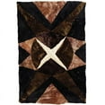 thumbnail image 1 of Natural Geo Sheepskin Area Rug Black/Brown - 4 x 6', 1 of 4