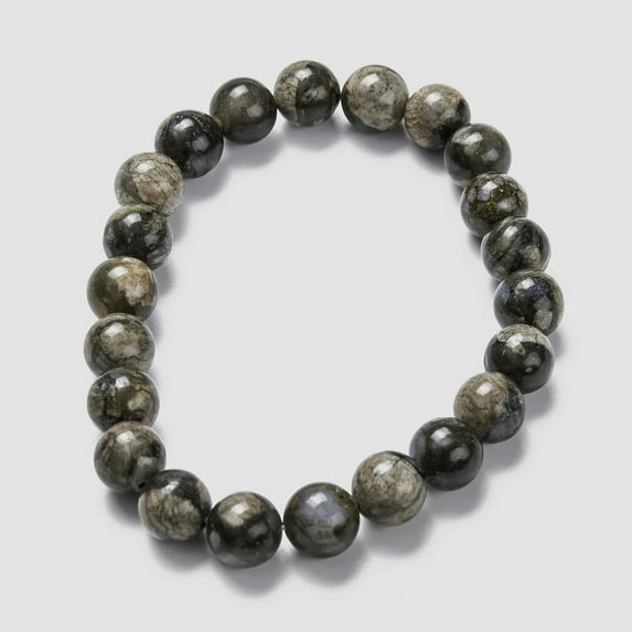 Natural Glaucophane Stretch Beaded Bracelets Round Inner Diameter: 2-1/8 inch(5.5cm) Beads: 8~9mm