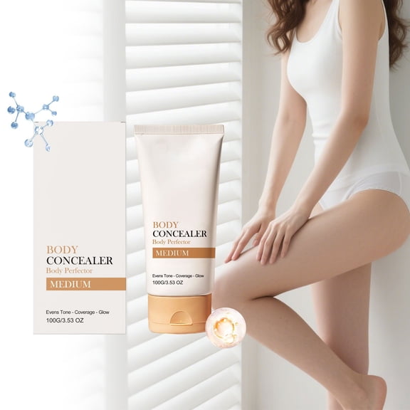 Natural Glow Body Perfect Concealer, Transfer Resistant Body Makeup for Leg Arms, Even Complexion Daily Body Coverage Cream