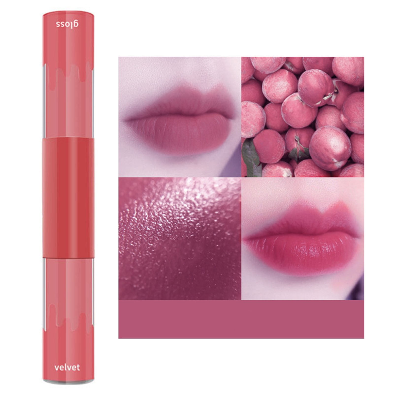 Natural Glow NonStick Lip Gloss Double Ended Lipstick Together Soft