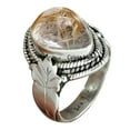 thumbnail image 1 of Natural Golden Rutilated Quartz Gemstone Ring, Pure 925 Sterling Silver Classic Ring, Unique Women Band Ring, Statement Adorable Ring, Gifts For Her, 1 of 3