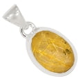 thumbnail image 1 of Natural Golden Rutile - Brazil 925 Sterling Silver Pendant Jewelry ALLP-25119, 1 of 1