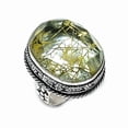 thumbnail image 1 of Natural Golden Rutile Gemstone 925 Sterling Silver Jewelry Ring Size 6, 1 of 2