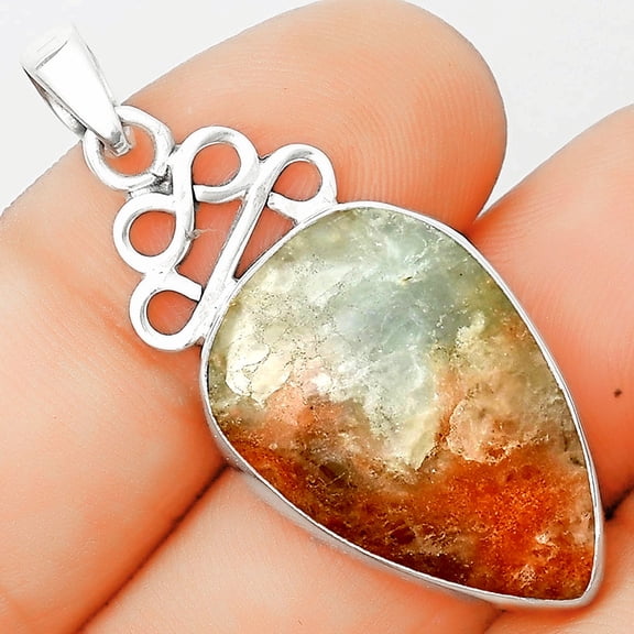 Natural Golden Seraphinite 925 Sterling Silver Pendant Jewelry P-1554 SDP125968