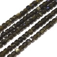 thumbnail image 1 of Natural Golden Sheen Obsidian Beads Strands Cube Faceted 2x2x2mm Hole: 0.6mm about 178pcs/strand 15.55inch(39.5cm), 1 of 3