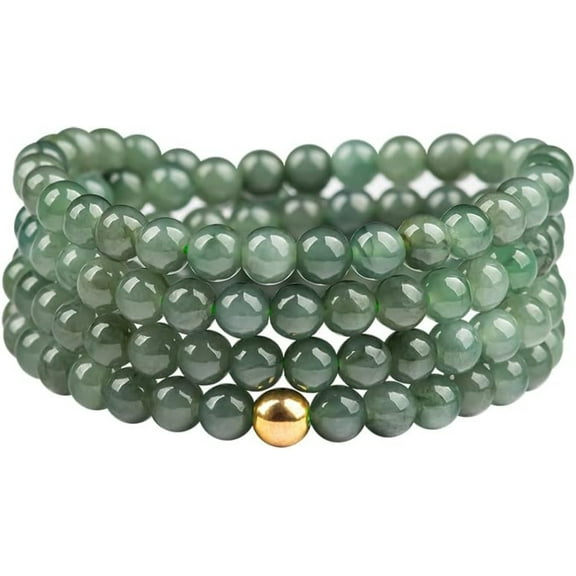 Natural Grade A Jade Necklace, Jade Beaded Necklace - Perfect Birthday and Mother's Day Gift for Mom, Wife and Girlfriend