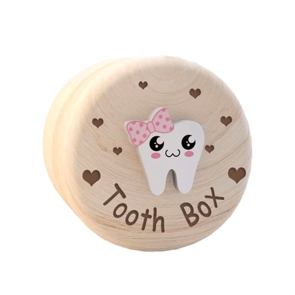 Natural Grains Baby Tooth Storage Box Keepsakes Organizers for First Teeth Baby Boy Girl Nursery Memory Box