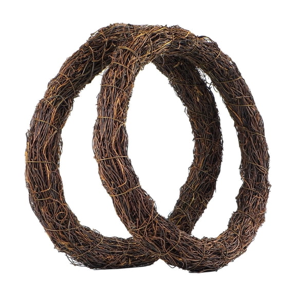 Natural Grapevine Rattan Wreath Base DIY Craft Supplies 14 Inch 2 Pack