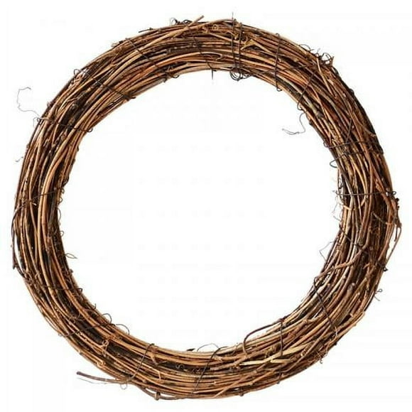 Natural Grapevine Wreath for DIY Craft Christmas Ring Vine Branch Wreath Roll Rattan Wreath Garland for Front Door Wall Hanging Decor Thanksgiving Wedding Supplies (4 Inches)