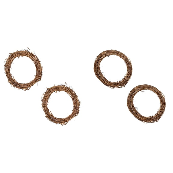 Natural Grapevine Wreath Rings, Rattan Vine Branch Wreath, Hoop for DIY Craft Easter Holiday Decoration Seasonal Decors, 2 pcs Large + 2 pcs Small, Total 4 Pcs, 5.91" & 7.87"