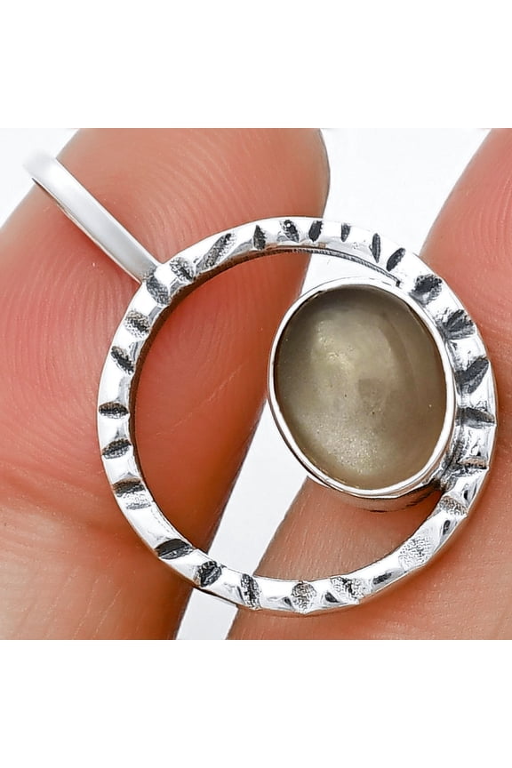 Natural Gray Moonstone 925 Sterling Silver Pendant Jewelry P-1067 SDP139582