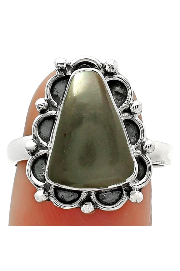 Natural Gray Moonstone 925 Sterling Silver Ring s.8 Jewelry R-1092 SDR163366