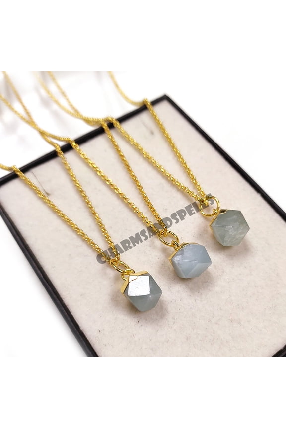 Natural Gray Moonstone Pendant, Moonstone Electroplated Jewelry, Making, Moonstone Gifts