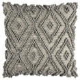 thumbnail image 1 of Natural Gray Nubby Diamonds Throw Pillow, 1 of 4