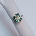 thumbnail image 1 of Natural Green Amethyst Ring, Cushion Cut Green Amethyst Ring, 925 Sterling Silver Ring, Amethyst Silver Ring, Hand Made Ring, Ring for gift, 1 of 3