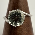 thumbnail image 1 of Natural Green Amethyst Ring, Cushion Cut Green Amethyst Ring, 925 Sterling Silver Ring, Amethyst Silver Ring, Hand Made Ring, Ring for gift, 1 of 1