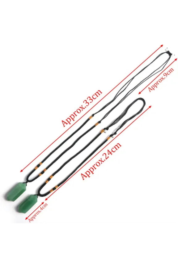 Natural Green Aventurine Crystal Necklace Quartz Jade Stone Pendant Reiki Amulet