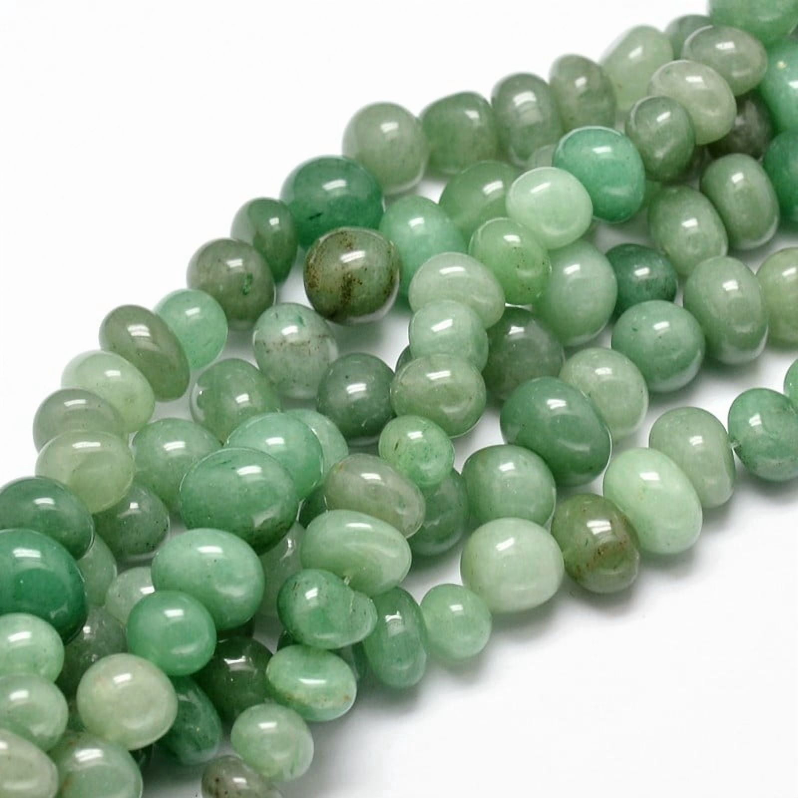 Natural Green Aventurine Gemstone Nuggets Bead Strands Tumbled Stone 6~10x9~12x8~10mm Hole: 1mm about 15.3 inch~15.7 inch Green Aventurine