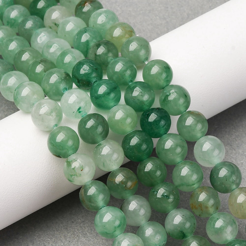 Natural Green Aventurine Round Beads Strands 8.5mm Hole: 1.2mm 47pcs/strand 15''(38.1cm)