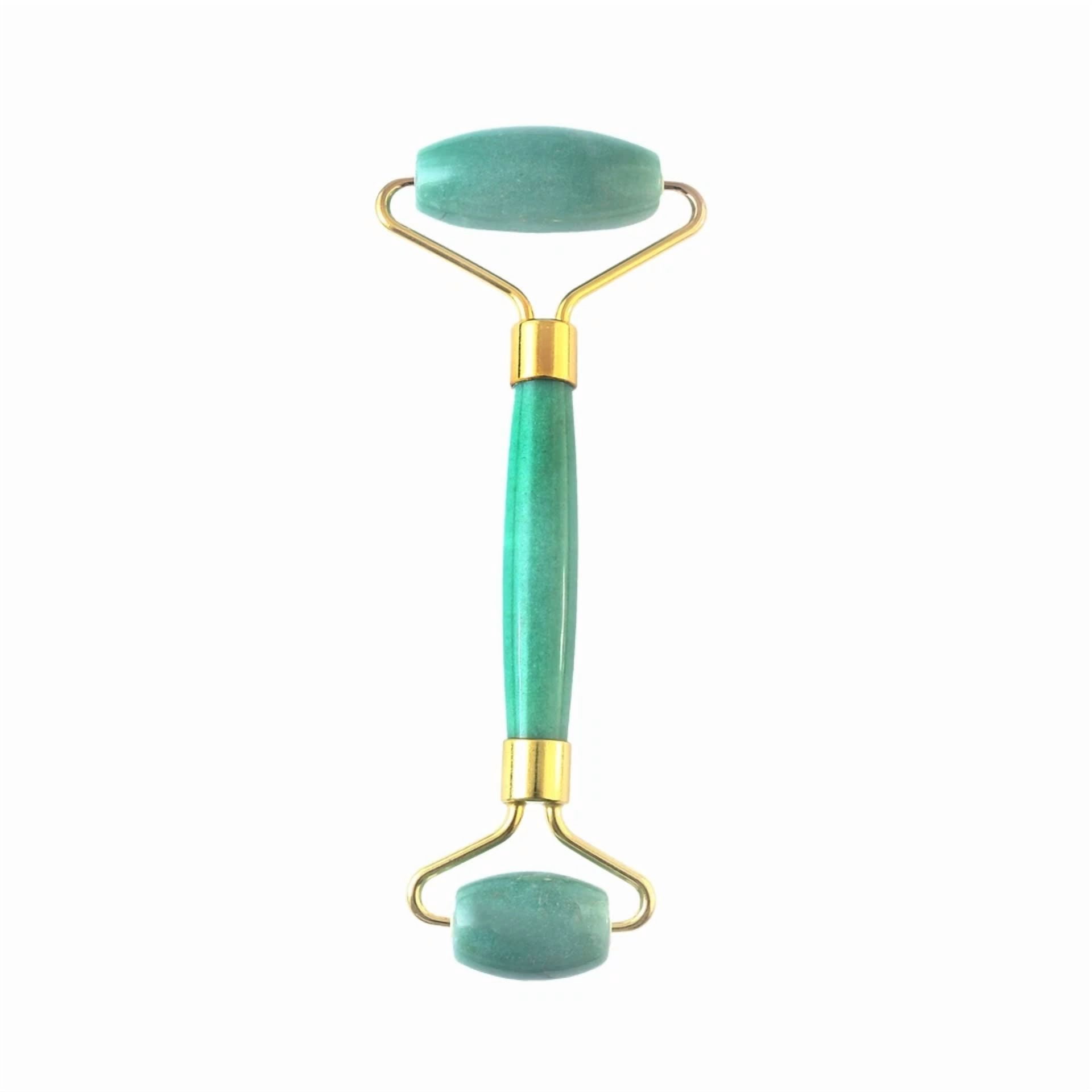 Natural Green Aventurine Stone Face Roller & Facial Massager for Under-Eye Care – Soothes & Refreshes Skin