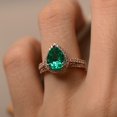 thumbnail image 1 of Natural Green Emerald 925 Sterling Silver Ring, Gift for Her, Gemstone Ring, Birthstone Rings for Women, Gift For Her, 1 of 1
