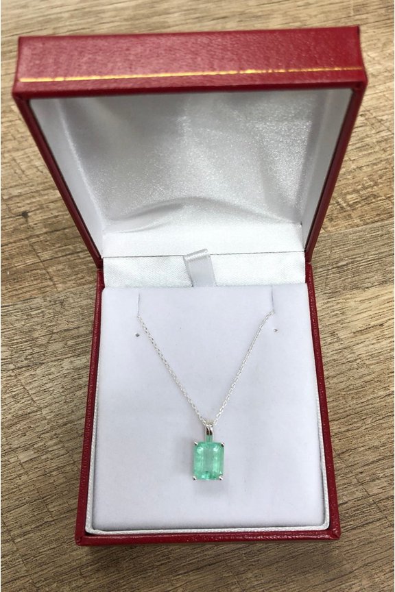 Natural Green Emerald Pendant Silver Pendant Handmade Pendant may birthstone emerald jewelry locket chain Promise Pendant