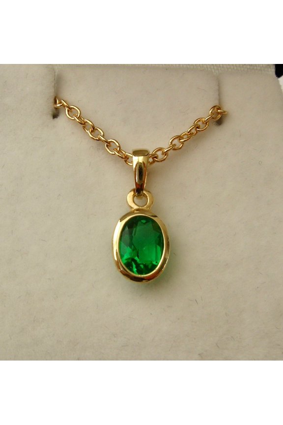 Natural Green Emerald Pendant Silver Pendant Handmade Pendant may birthstone emerald jewelry locket chain Promise Pendant