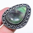 thumbnail image 1 of Natural Green Fluorite Gemstone Handmade 925 Sterling Silver Ring Size 7, 1 of 2