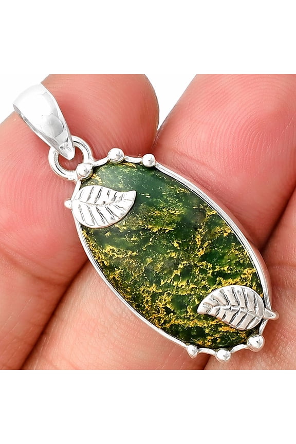 Natural Green Fuchsite 925 Sterling Silver Pendant Jewelry P-1226 SDP137615