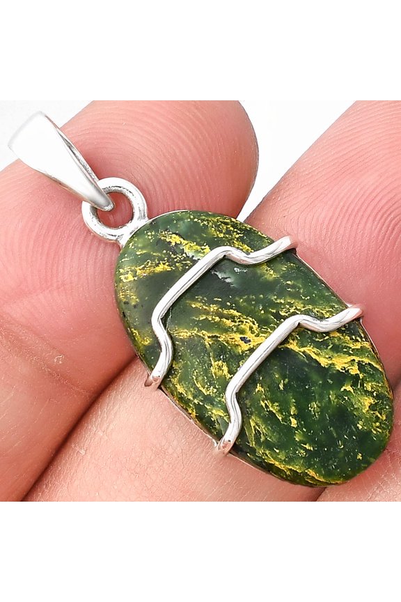 Natural Green Fuchsite 925 Sterling Silver Pendant Jewelry P-1638 SDP143312