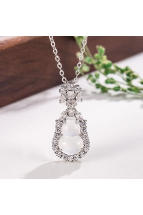 Natural Green Jade Pendant Necklace for Women Chinese Feng Shui Good Luck Necklace Wealth Green Pendant Necklace Christmas Birthday Gift