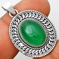 thumbnail image 1 of Natural Green Onyx 925 Sterling Silver Pendant Jewelry P-1537 SDP135226, 1 of 5