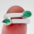 thumbnail image 1 of Natural Green Onyx 925 Sterling Silver Ring s.7 Jewelry DGR1128_C_7 R-1190, 1 of 7