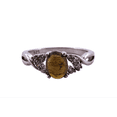 thumbnail image 1 of Natural Green & Orange Bi-colored Tourmaline Sterling Silver Ring NT278, 1 of 8