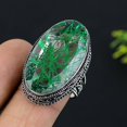 thumbnail image 1 of Natural Green Rutile Gemstone Handmade 925 Sterling Silver Ring Size 9, 1 of 2