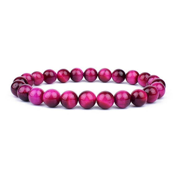 Natural Green Tiger-eye Bracelet Elastic Beaded