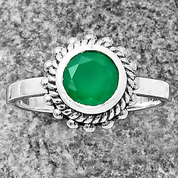 Natural Green onyx 925 Sterling Silver Ring size 7-9 Jewelry R-1245 DGR1111_A_7.5 R-1245 With Jewelry Gift Box