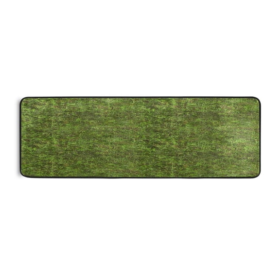 Natural Greenery 72x24" Runner Rug, Non-Slip Memory Foam Cushion, Anti-Crease for Hallways and Bedrooms